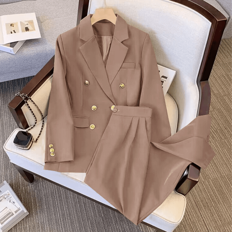 Women's Clothing Black suit jacket women spring new small high end casual suit pants two piece suit
