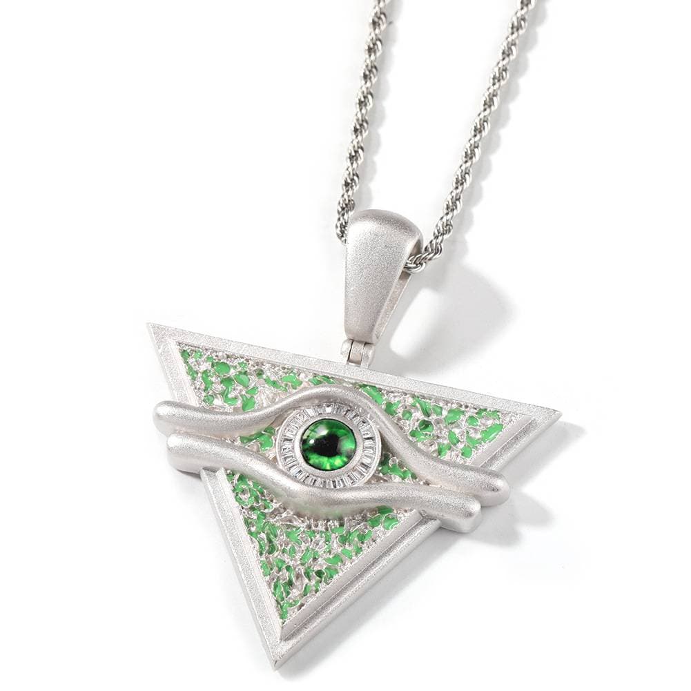 Men's Jewelry Hip Hop Game King Millennium Building Block Oil Drop Pendant Exquisite High Grade Geometric Jewelry Necklace