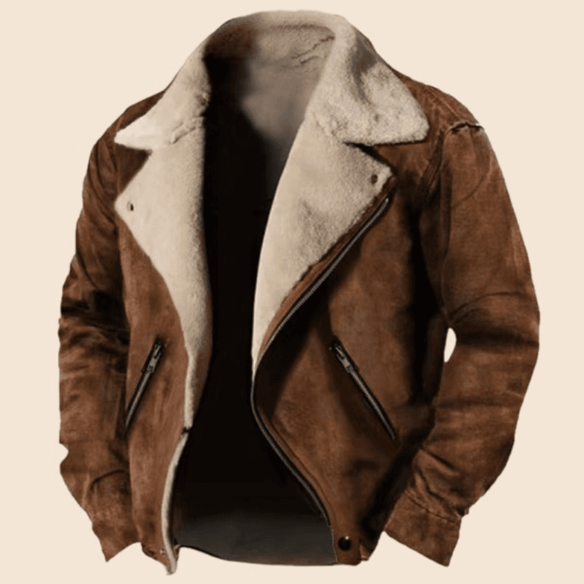 Men's Plus Size Winter Fleece Lined Zip Up Jacket With Stand Collar, Thickened Casual Outerwear For Street Style