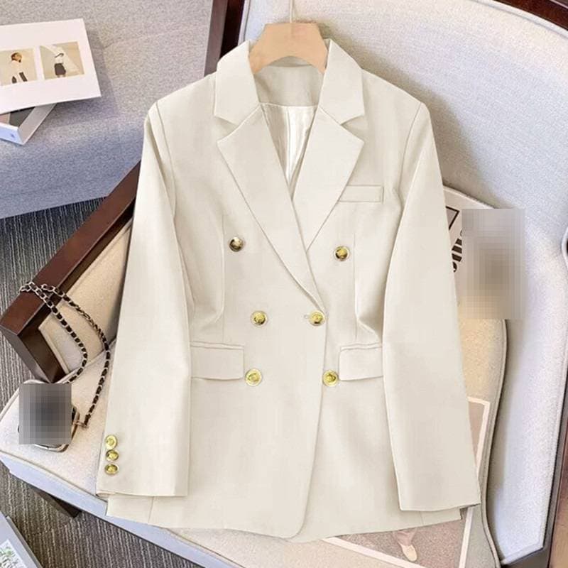Blazer noir grande taille pour femme – Veste croisée oversize chic, idéale pour le travail et le streetwear