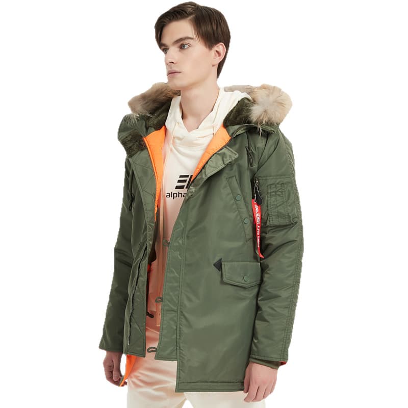 Martin N3B Coat American Style Flight Cotton Jacket Cold Proof Windproof Warm Mid Length Windbreaker Men's Trendy