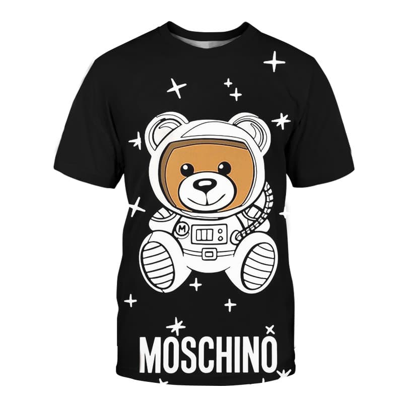 T-Shirt ample surdimensionné à imprimé de dessin animé ours pour femmes, nouvelle collection