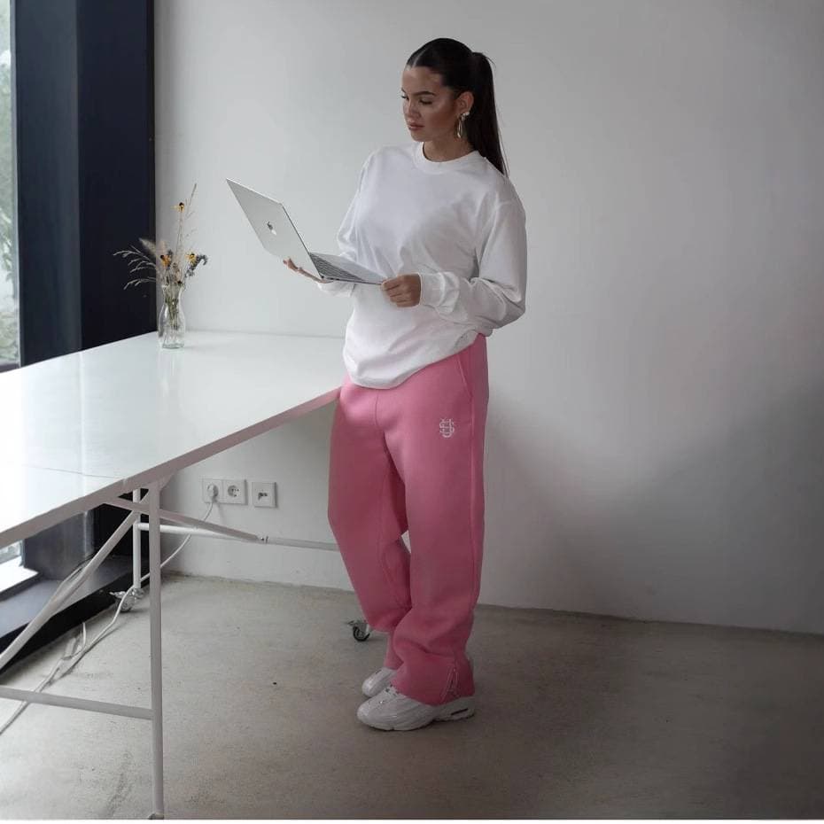 Pantalon large grande taille, coupe ample et décontractée, taille haute, à rayures, taille élastiquée avec cordon de serrage, en polyester.