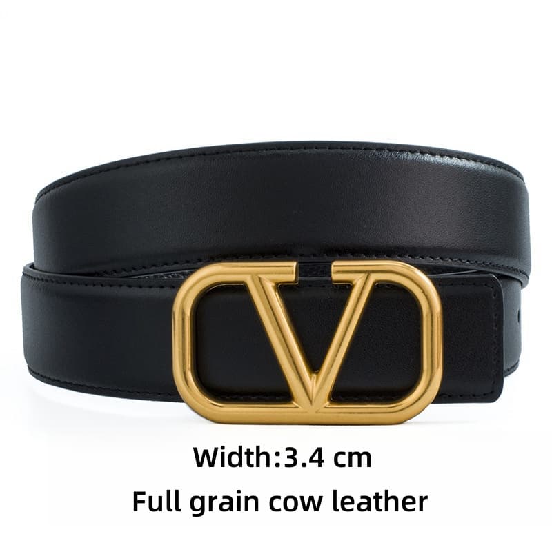 Ceinture en cuir de veau Valentino® V Logo Signature Ceinture de créateur de haute qualité pour hommes et femmes à la mode Business Polyvalent Du