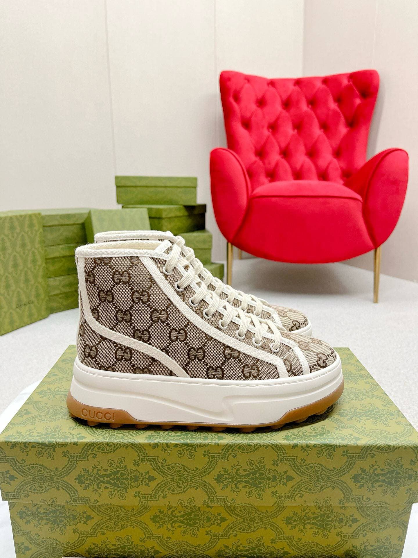Gucci,gg,mode Chaussures en toile tendance basses pour hommes et femmes, pointure 10