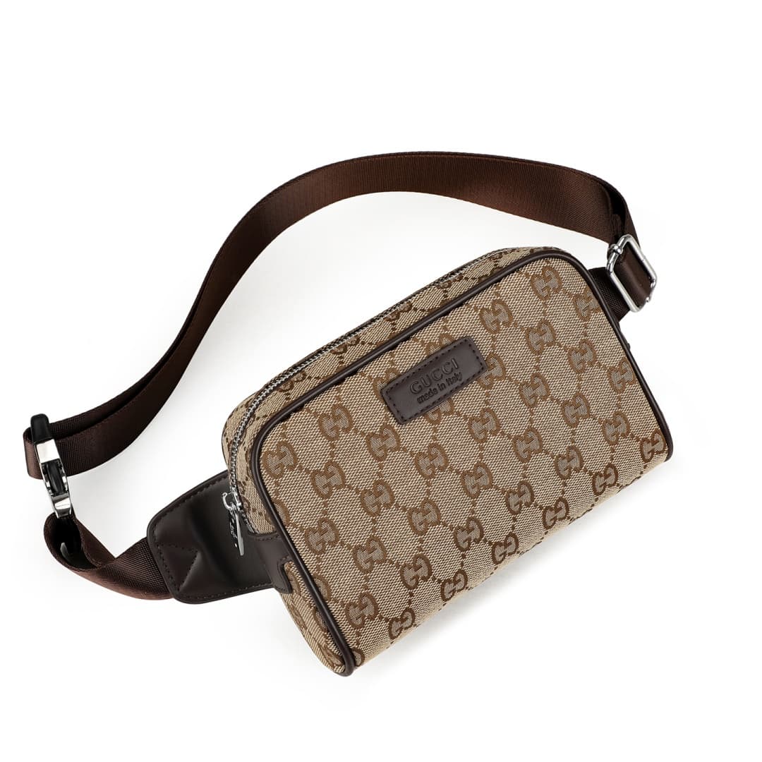 Sac banane Gucci pour femme, pochette pour téléphone, design tendance en tissu tissé, petit sac banane