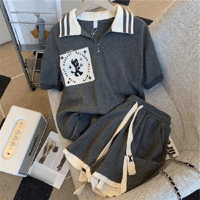 Women's Clothing Large Size Casual Fashion Suit For Women Summer New Loose Short Sleeved Sports Shorts Two Piece Suit
