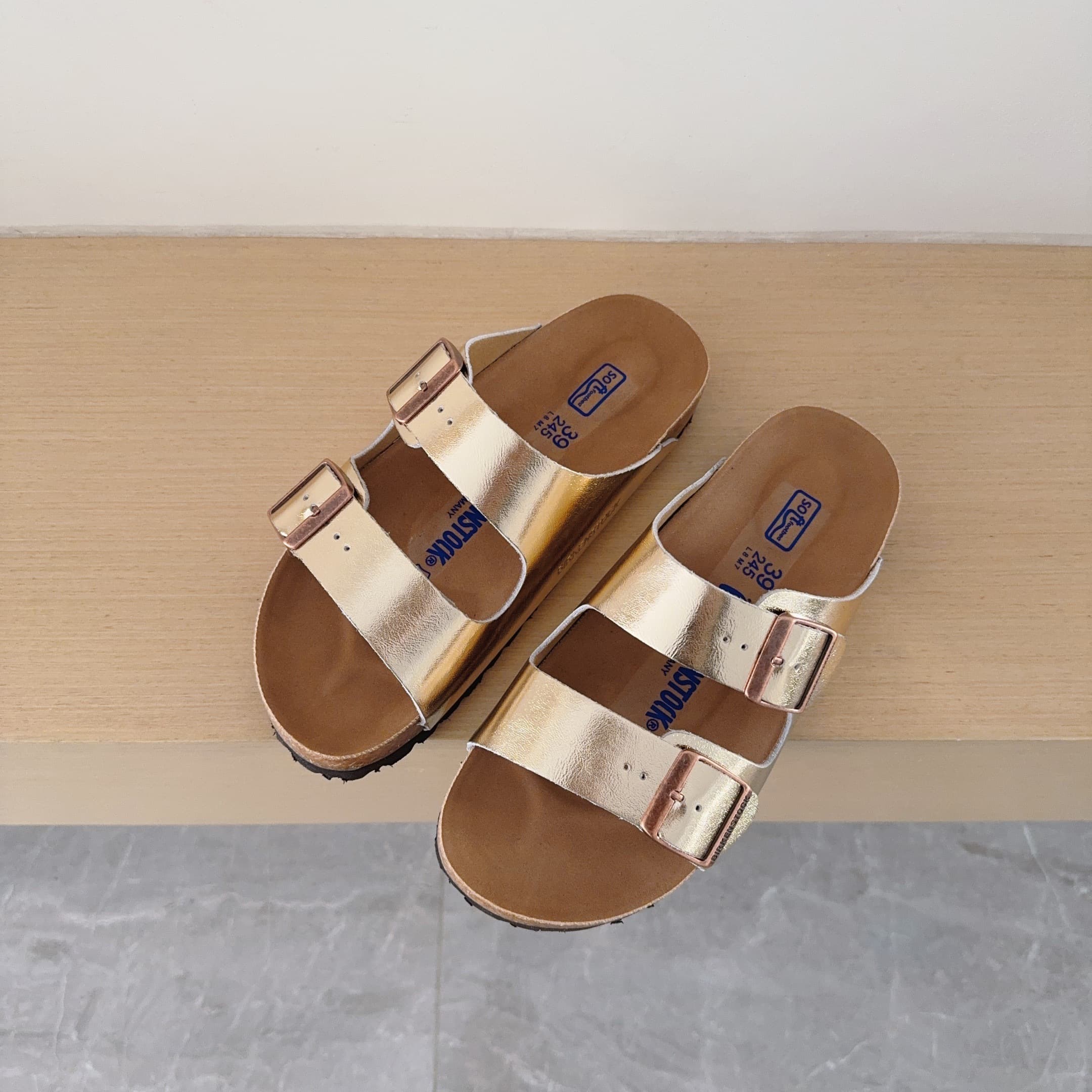 2026 Fashionable Outdoor Slippers, Unisex, Matte/Glossy Series, Birkenstock Two-Stripe Slippers