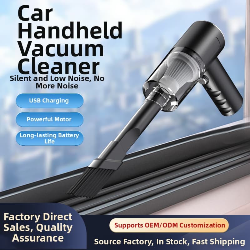 Portable Handheld Vacuum Cleaner For Home And Car Use Rechargeable High Suction Power Car Cleaning Device