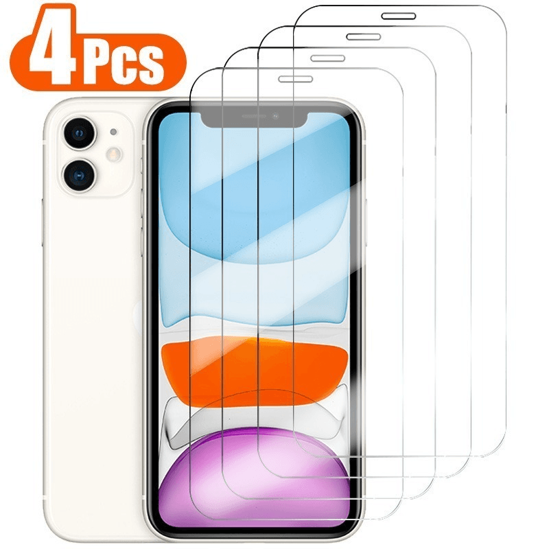 4 pièces verre de protection sur pour iPhone 14 13 12 11 Pro Max 12Mini 13Mini protecteur d'écran verre trempé pour iPhone 6 7 8 Plus XS XR XSMAX
