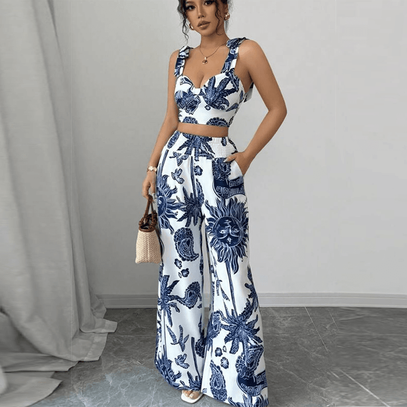 Women's Clothing Resort Beach Two Piece Print Sexy Tube Top Suit