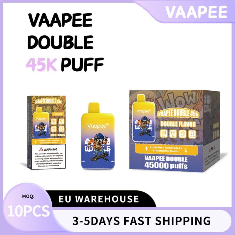 Vape jetable 45 000 bouffées Vaapee Double Flavors 45 000 bouffées Vape Pod 0 % 2 % 3 % 5 % Nic Vape Allemagne
