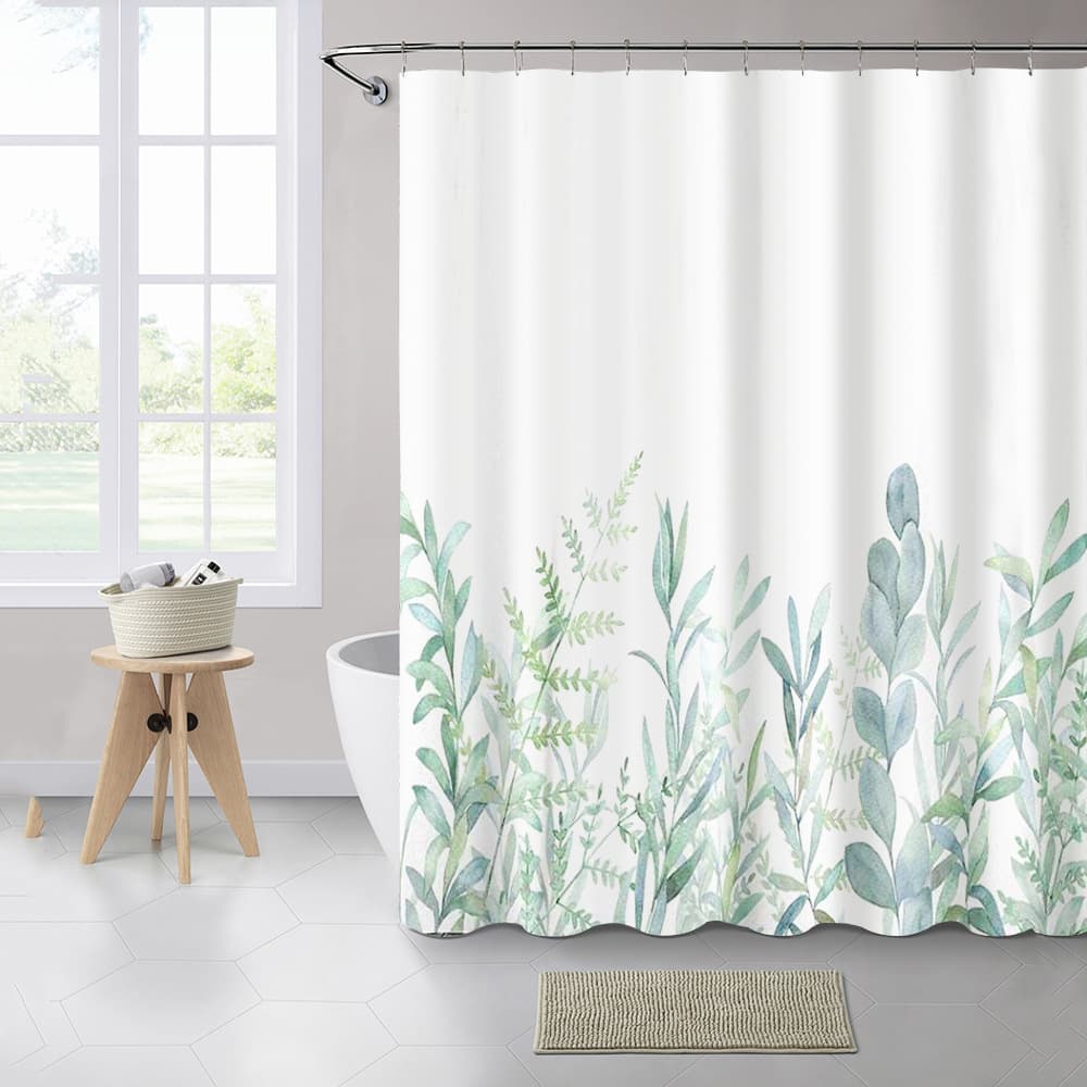 Modern Geometric Print Shower Curtain – Waterproof Polyester Bathroom Decor With Abstract Lines, 180x180cm