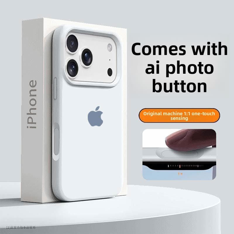 Coque en silicone liquide antichoc de style militaire avec protection intégrale et boutons intégrés pour iPhone 17 Pro Max 16 15/17 Ultra
