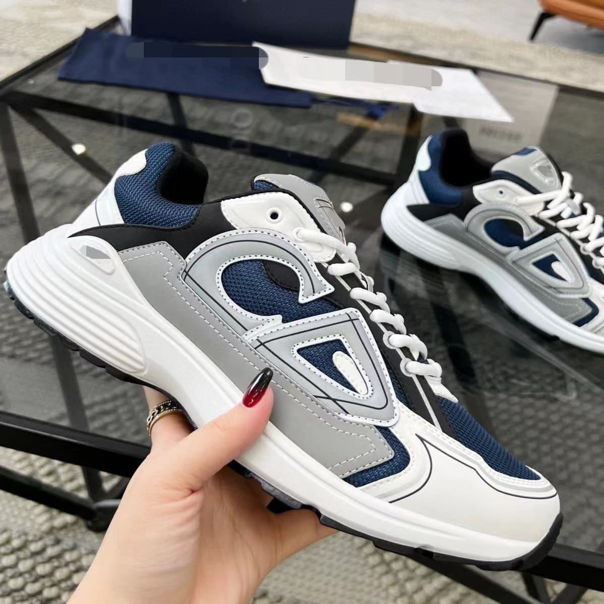 Chaussures de course légères et confortables pour couple, en maille respirante et décontractée, style CD B30
