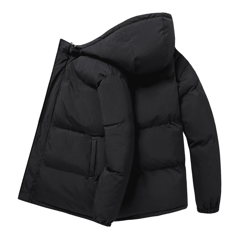 Men's clothing padded jacket hooded windproof padded jacket men's bread jacket casual loose padded jacket