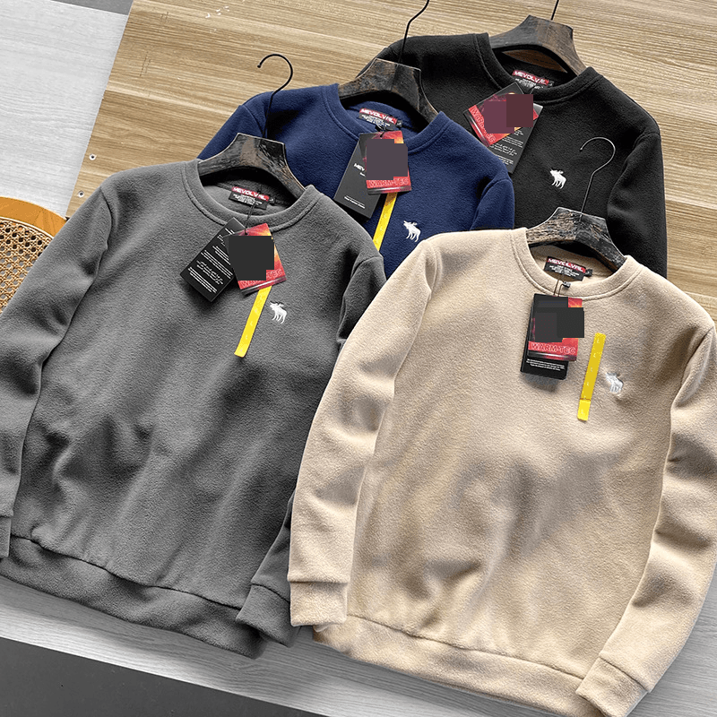 Men's Clothing New autumn and winter warm thick pullover round neck sweater for men