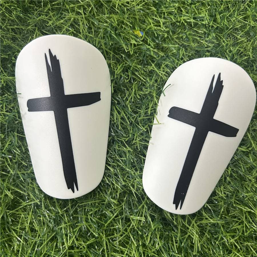 Mini Shin Guards For Adults - Small Size Football Leg Pads With Cross Design, Lightweight & Durable For Soccer Basketball Volleyball