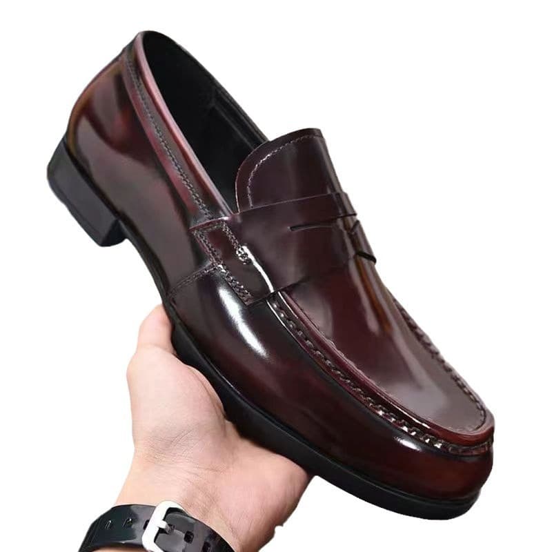 Open Edge Bead, One Foot, Breathable Driving, Spring Bean Shoes, Men's Genuine Leather, Business, British, Leisure, And