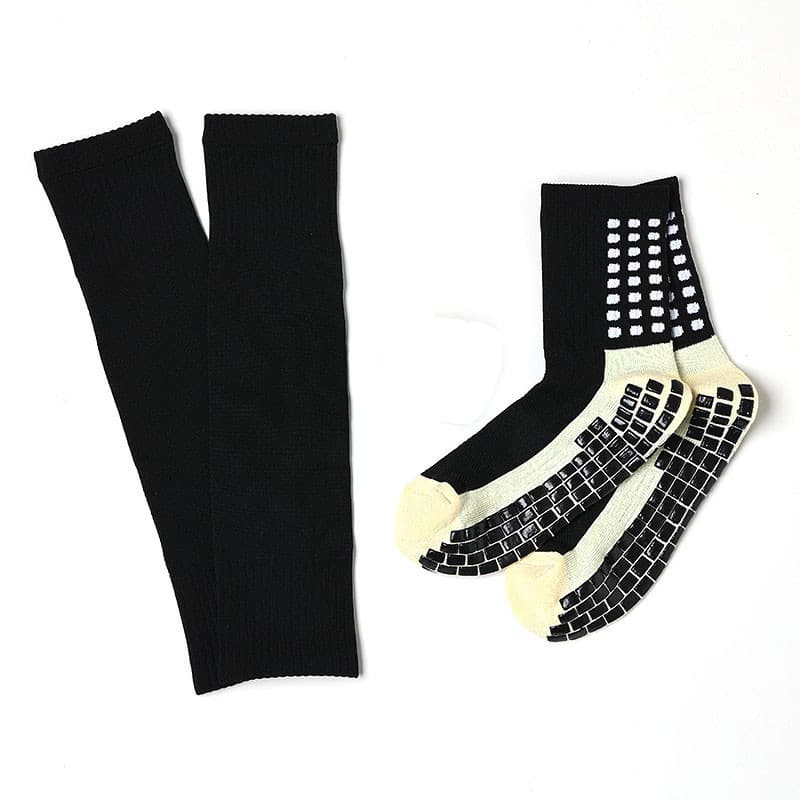 Soccer socks thickened mid tube non slip point rubber socks leggings set soccer grip socks set