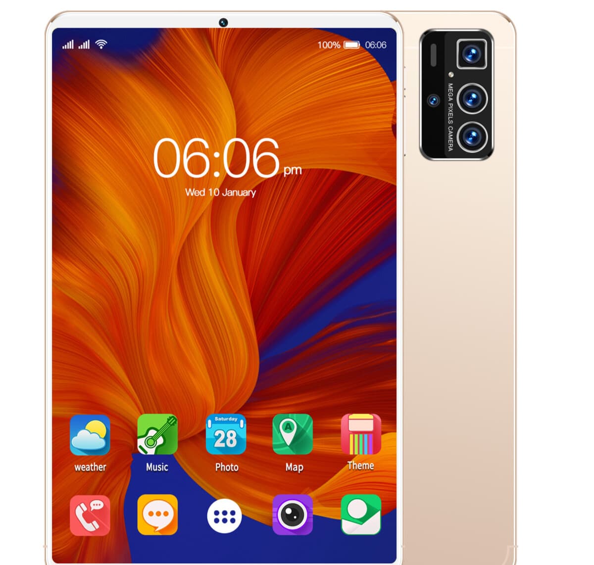 Tablette PC 10,1 pouces HD IPS Android 8 cœurs, vente transfrontalière exclusive, produit phare, disponible en gros chez Yahoo et Rakuten. Fabrican