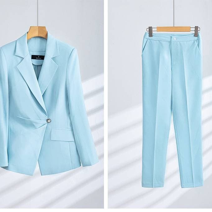 Women's Clothing High end professional pants suit white suit jacket suit fashionable business formal wear female beautician work clothes trend