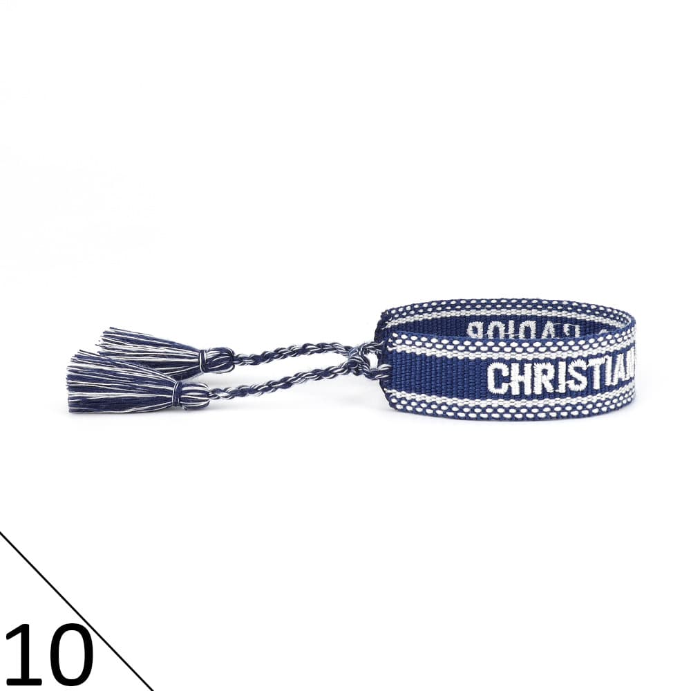 Bracelet unisexe tendance avec lettres tressées