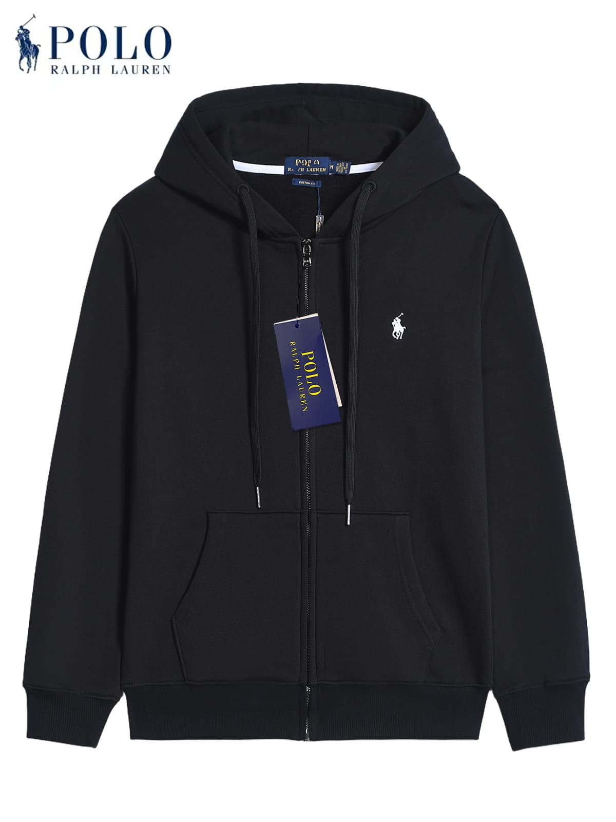 Sweat à capuche zippé noir, sweat-shirt à capuche en coton durable pour un usage quotidien et décontracté, durable et classique