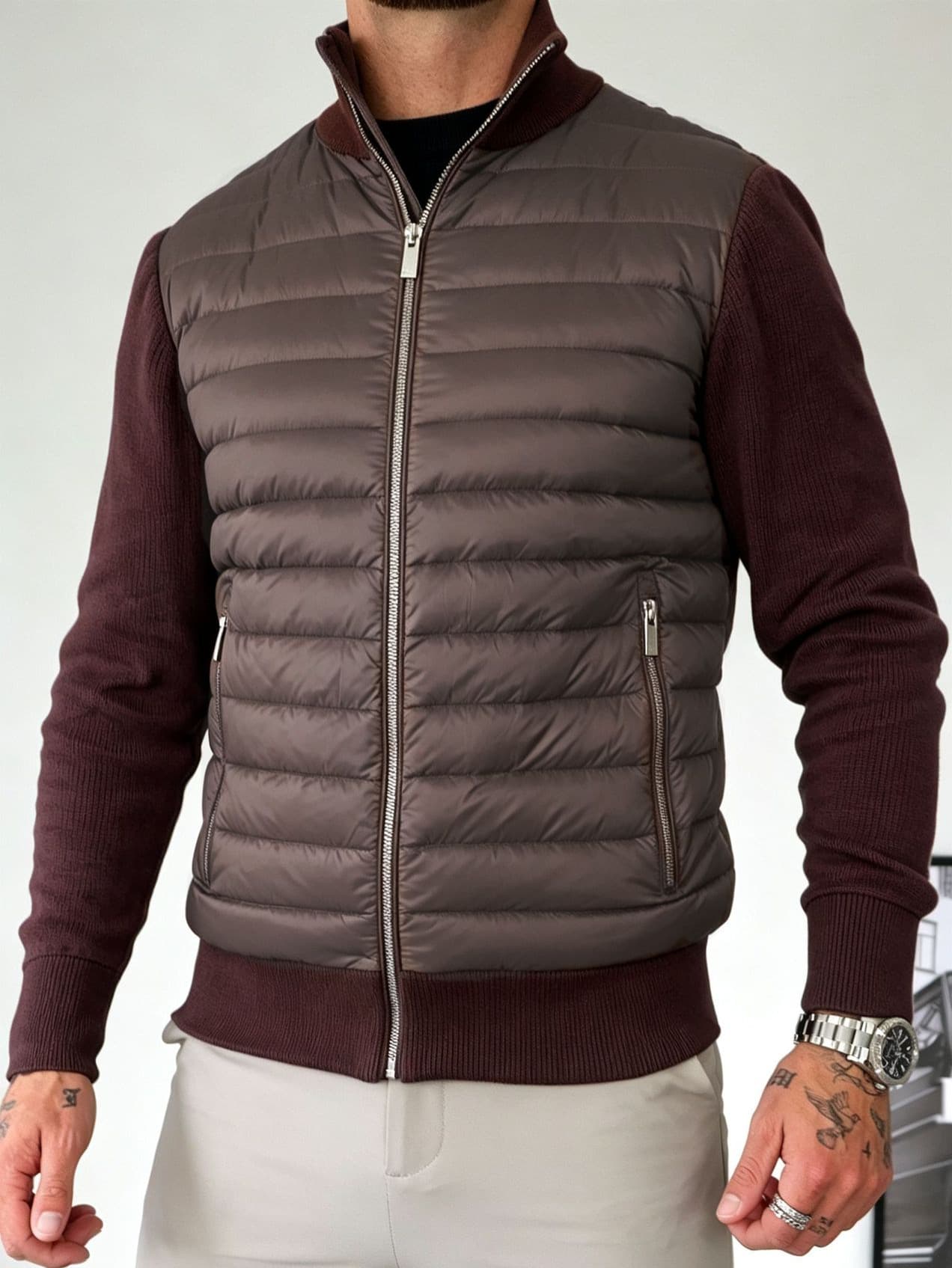 Doudoune d'hiver pour homme, col montant, chaude, en coton, style décontracté transfrontalier européen-américain, vêtements d'exportation