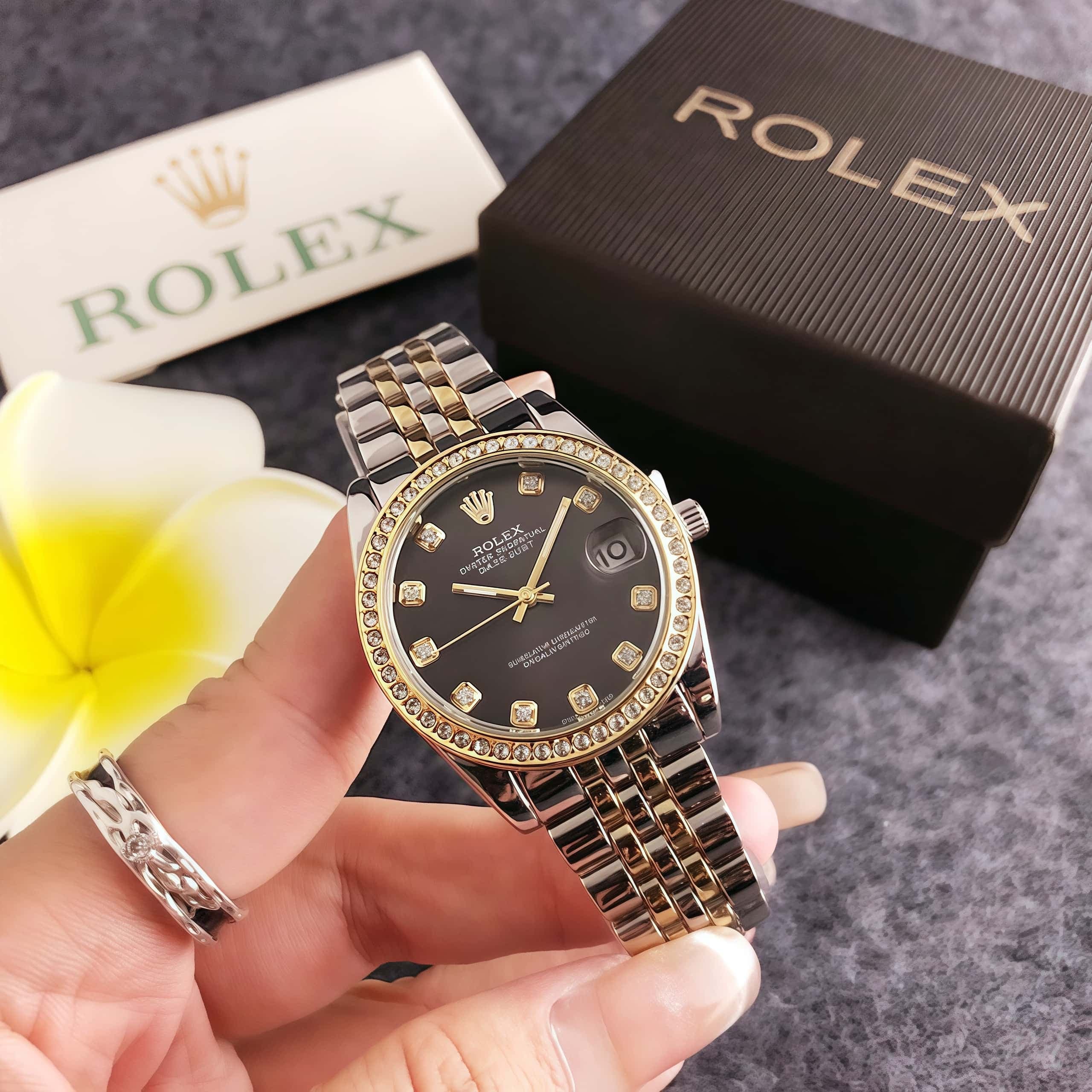 Montre de luxe Datejust pour femme, mouvement à quartz haut de gamme, bracelet en acier, cadeau idéal pour les fêtes et les anniversaires.