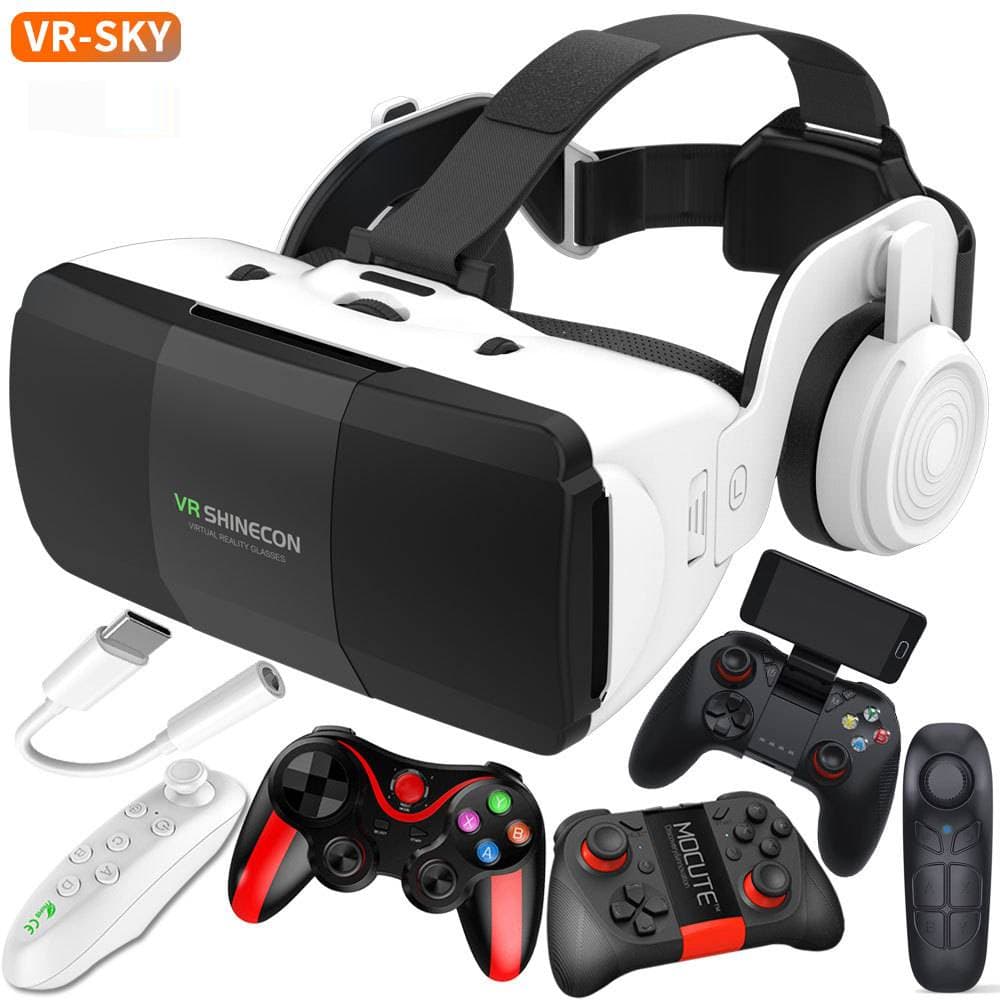 3D VR Glasses For Smartphones – Portable Virtual Reality Headset With Blue Light Protection For Gaming & Metaverse