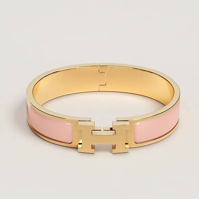 Bracelet Clic H largeur 12mm bracelet classique en alliage émail fin cadeau d'anniversaire festif