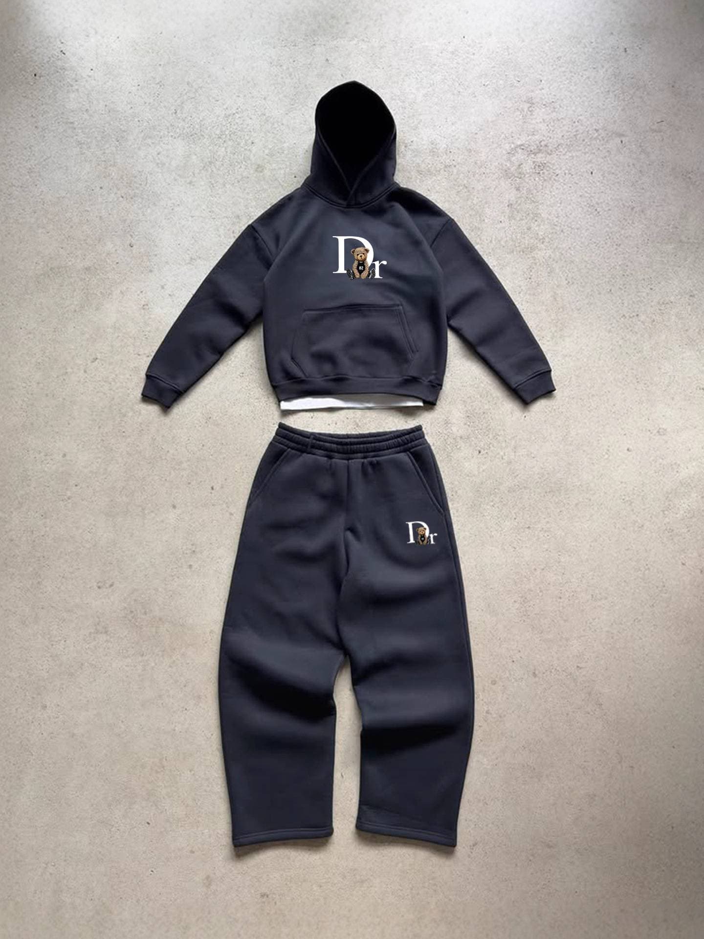 ​Men's Fleece Hooded Tracksuit Set - Long Sleeve Pullover & Jogger Pants 2-Piece Outfit For Gym, Running & Casual Wear​