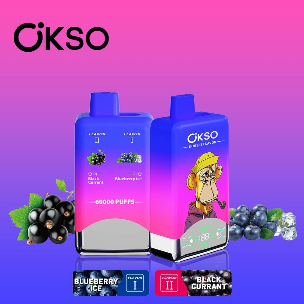 Kit de démarrage pour cigarette électronique 2 en 1 Double Saveur 60K Vapes Monkey avec écran LED, flacon d'e-liquide 9K 9000 Puff Bar, 2 % et 3 %