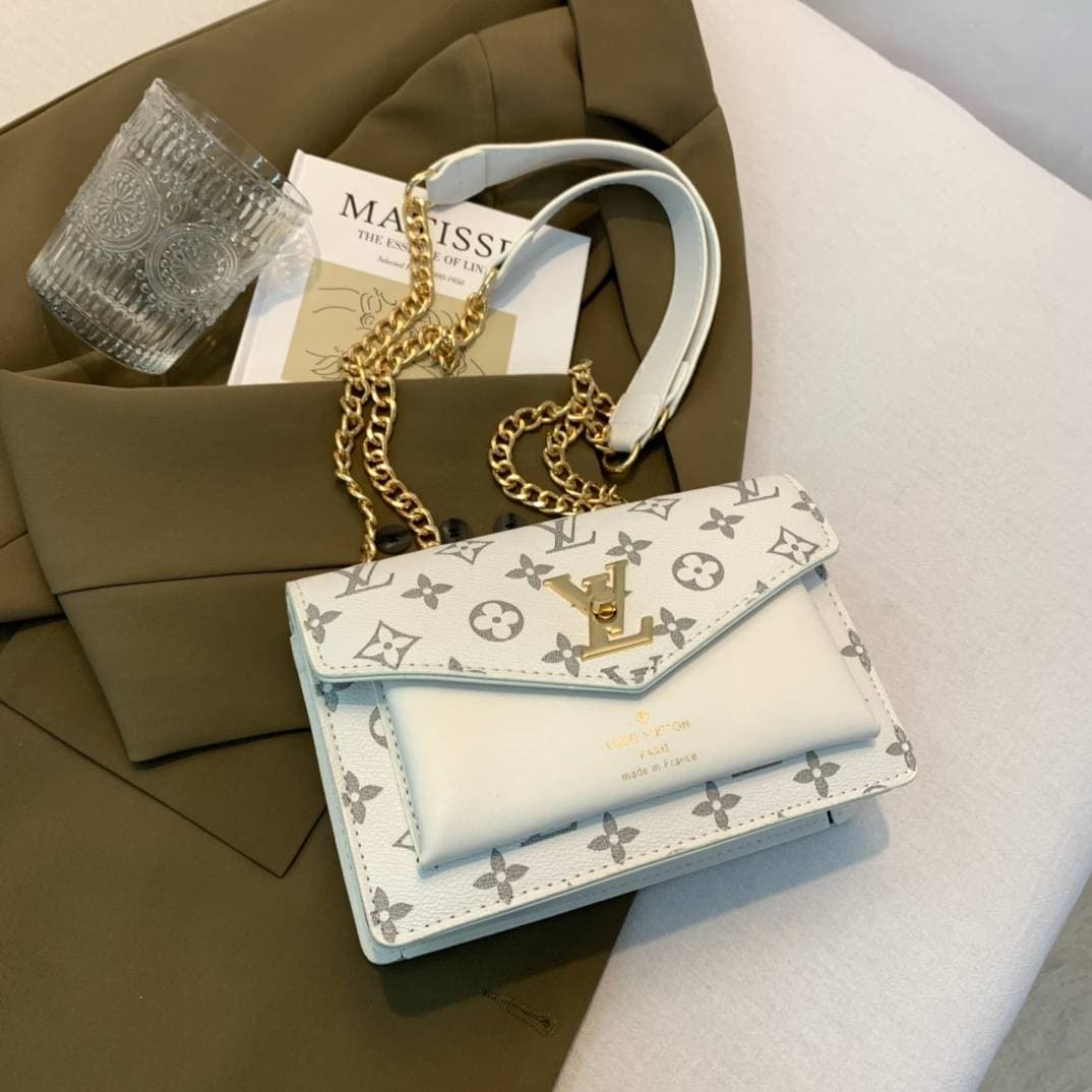 【Louis Vuitton】 Marque de luxe Sens haut de gamme de la mode classique Éléments de lettre Ligne de couture Impression Mode Dames Sac à main à