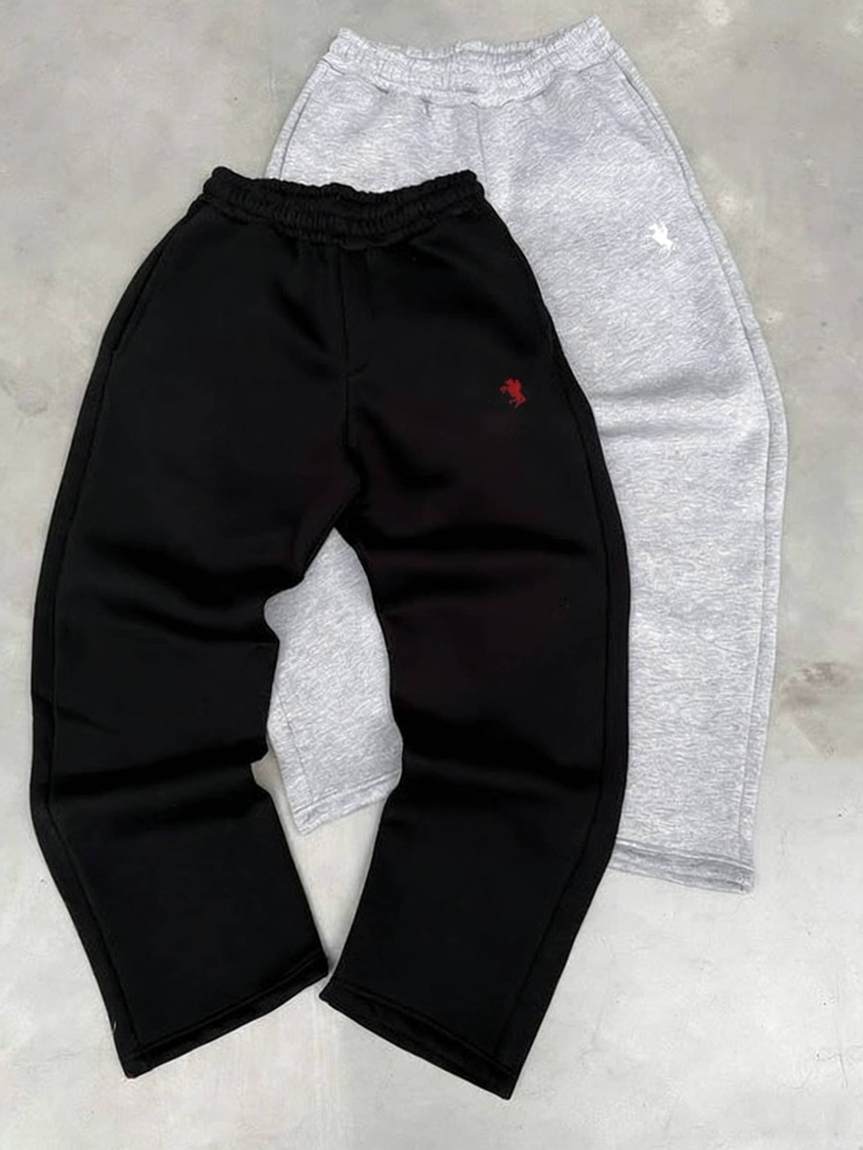 Unisex Y2K Retro Hoodie And Jogger Set Streetwear Two-Piece Outfit Vintage-Inspired Black Wide Leg Lounge Wear Midweight Polyester