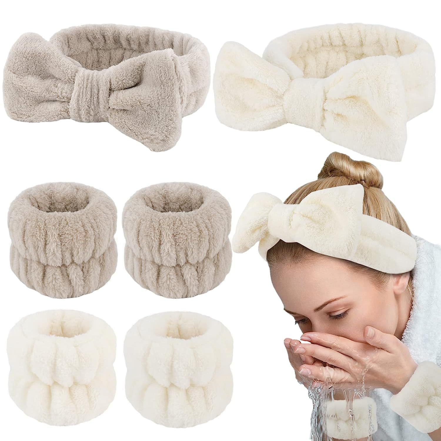 Hand stitched wrist strap Face wash waterproof wrist strap Bow band Headband Headband