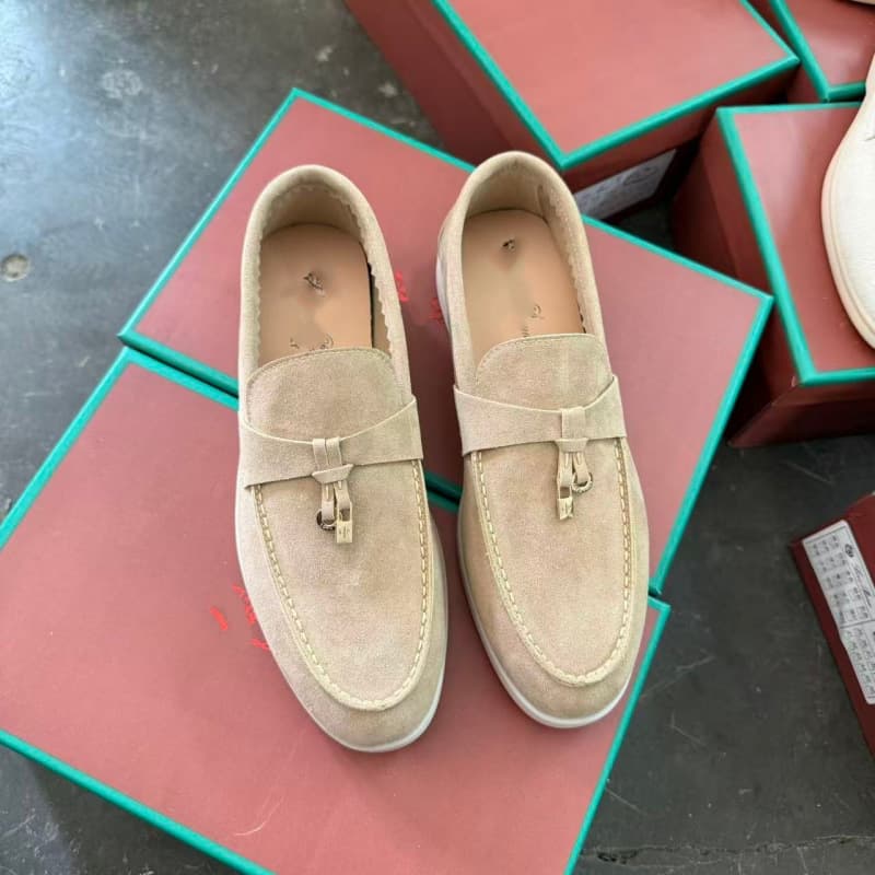 En stock : Mocassins plats décontractés pour femmes LP, de haute qualité, à enfiler, à semelle souple, confortables et faciles à porter.