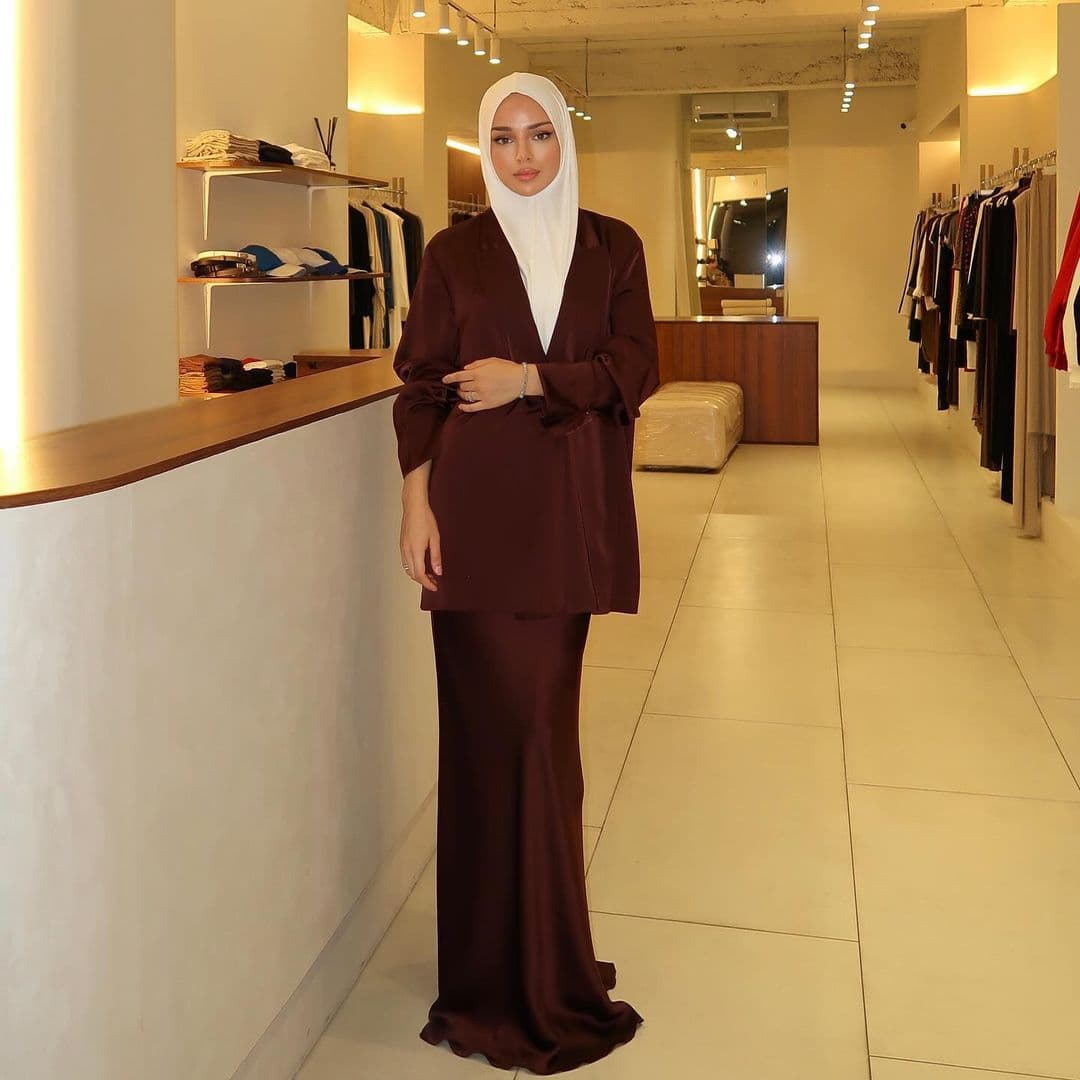 Women's Clothing Suit Skirt Suit Muslim Satin Shirt