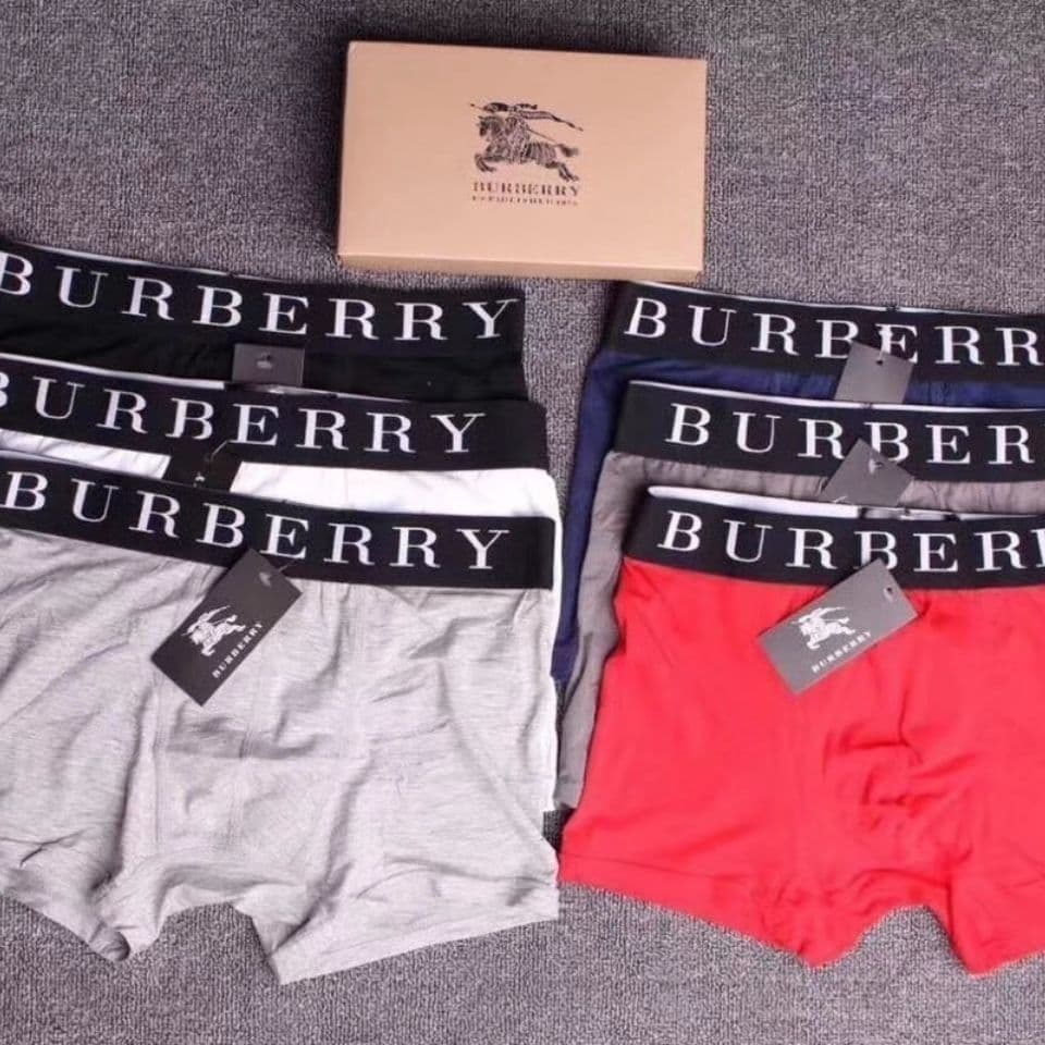 Sous-vêtements TrendyBurberry en pur coton, boxers haut de gamme, confortables et tendance pour hommes.