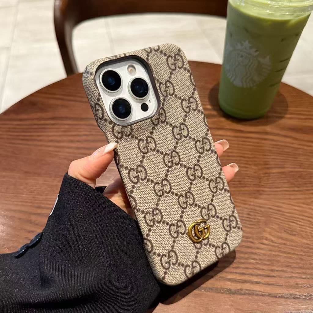 Étui iPhone 17 Pro Max en cuir monogrammé vintage, demi-coque de haute qualité, nouveau modèle 15, 14, marque tendance