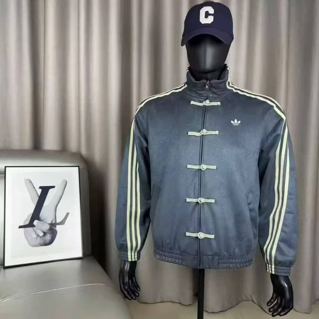 Veste de marque de mode chinoise rétro à trois barres, printemps-automne.