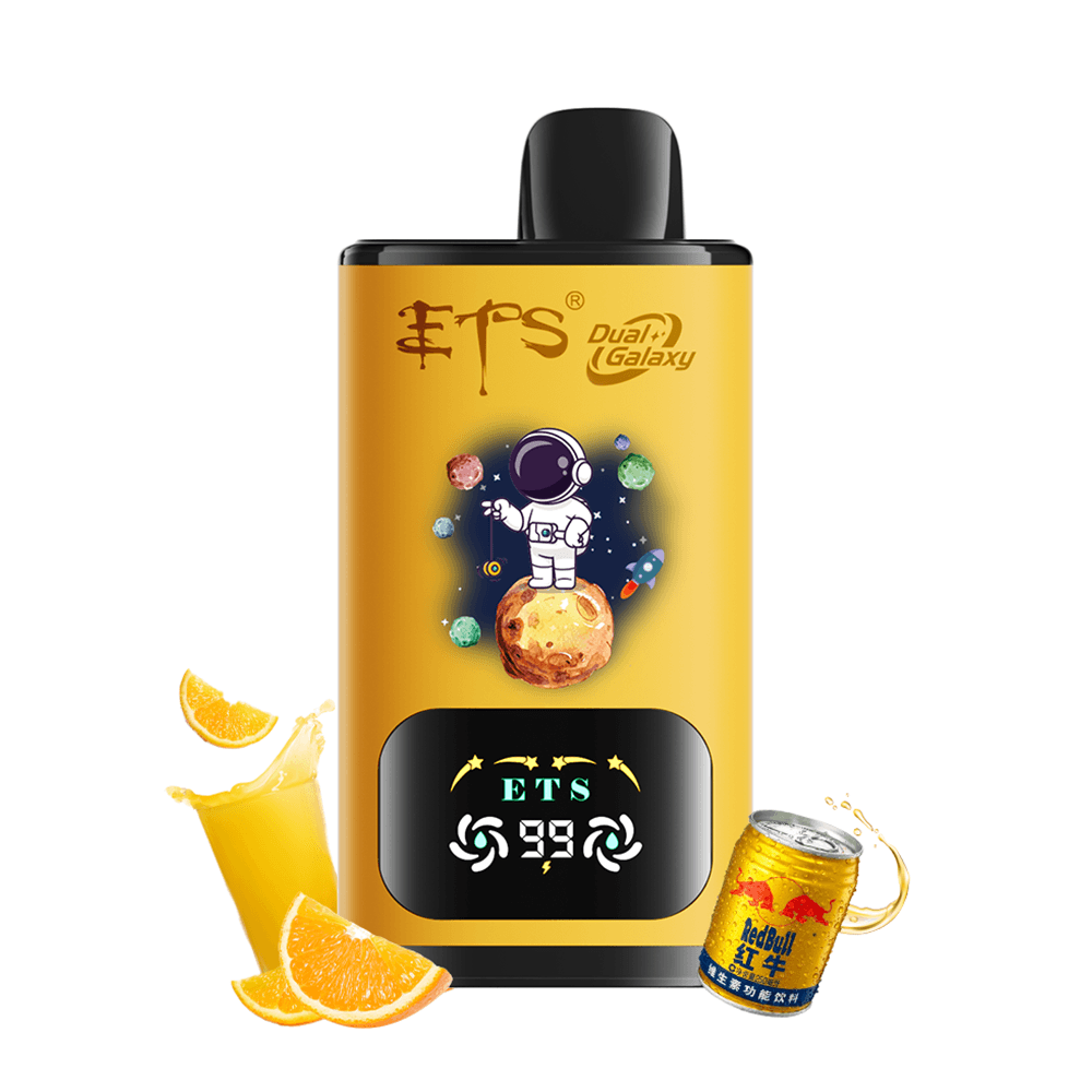 ETS Dual Galaxy 30000 bouffées Vape jetable 2 en 1, saveurs fruitées interchangeables, cigarette électronique rechargeable avec affichage numériq
