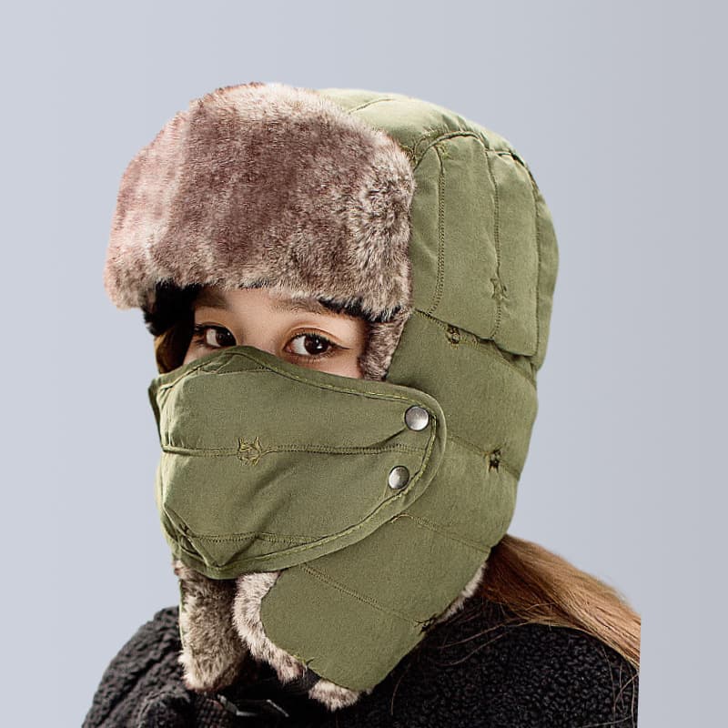 New Fleece-Lined Mask Ear Protection Lei Feng Cold-Proof Slippery Cold Outdoor Skiing Motorcycle Thickened Warm Hat