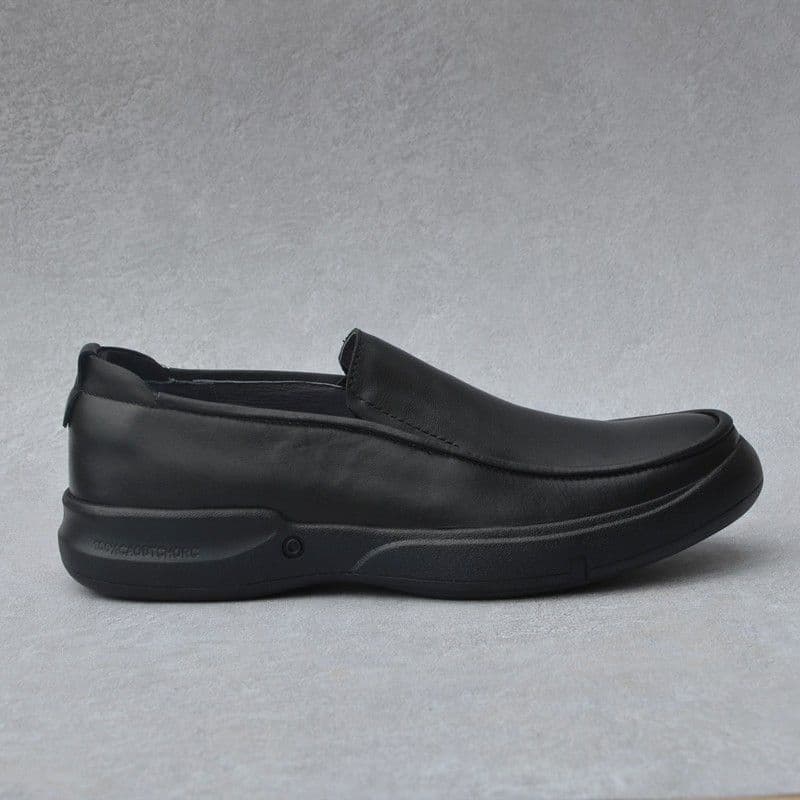 Euro Step New Top Layer Cowhide Business Sole Soft Surface Genuine Leather Casual Men's Shoes Black