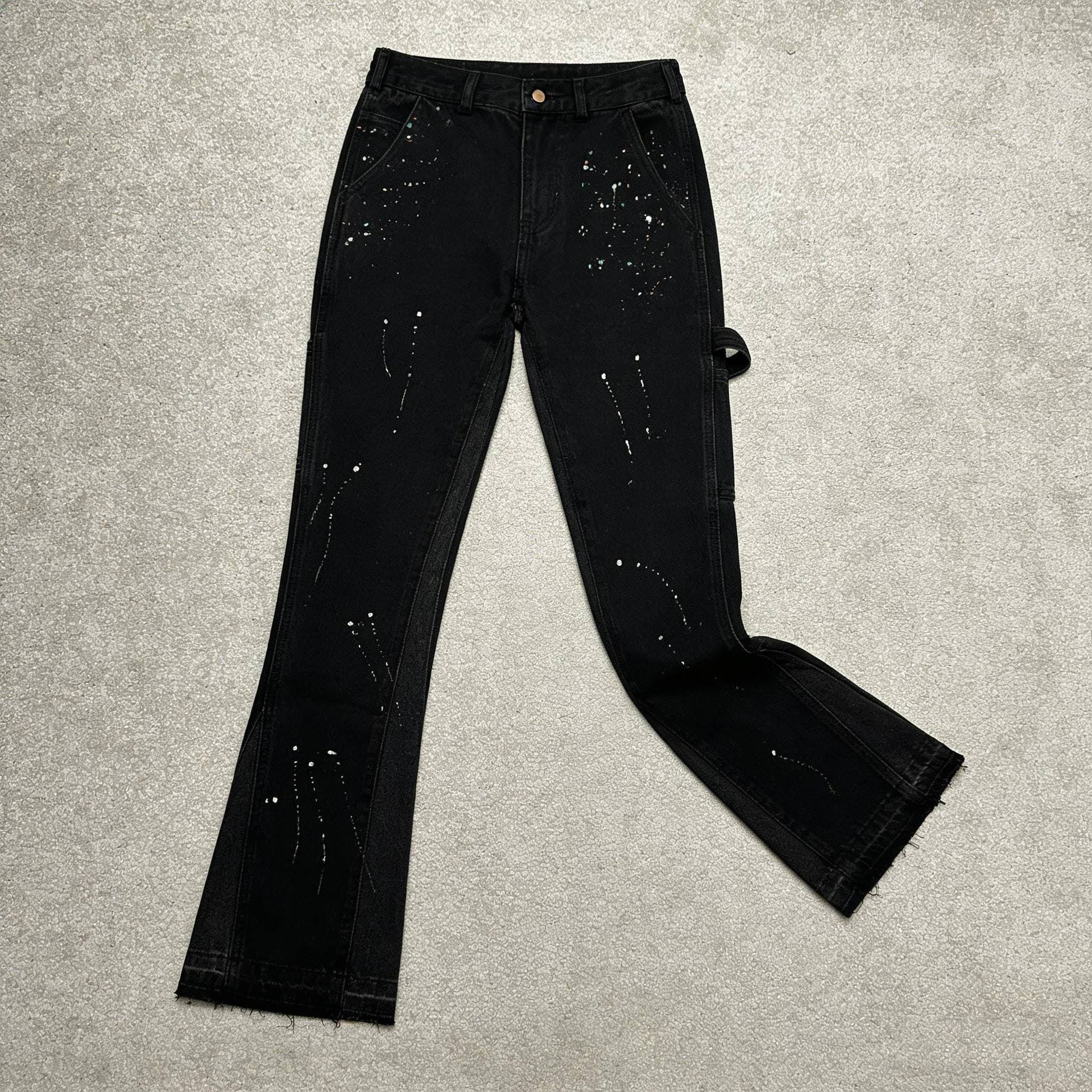 Men's Clothing Stretch Jeans Personality Pattern Trendy Casual Men's Slim Fit Denim Pants