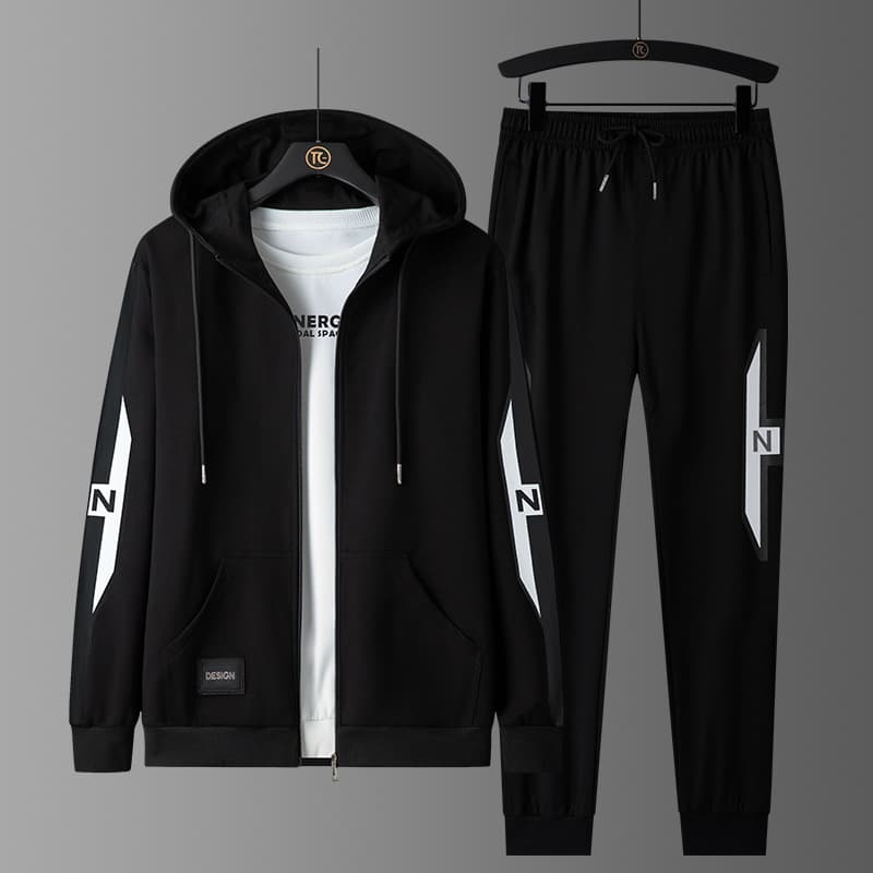 Men's Clothing Spring and Autumn Sports Suit Men's Fashion Brand Hooded Sweater Casual Plus Size Suit Men's Handsome Two piece Suit