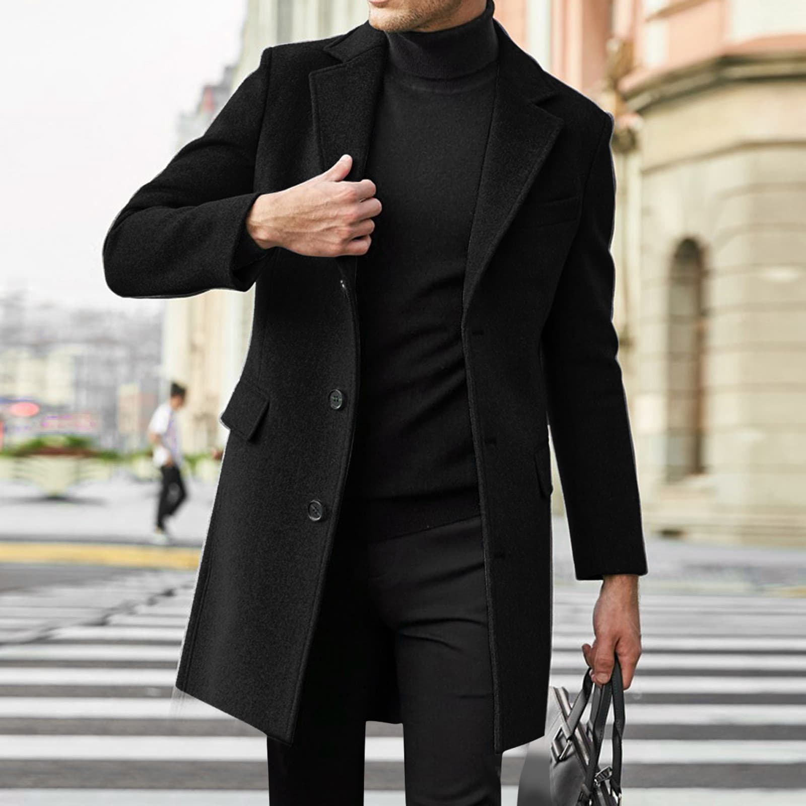 2024 clothing British men's long sleeved Autumn and winter woolen coat trend suit