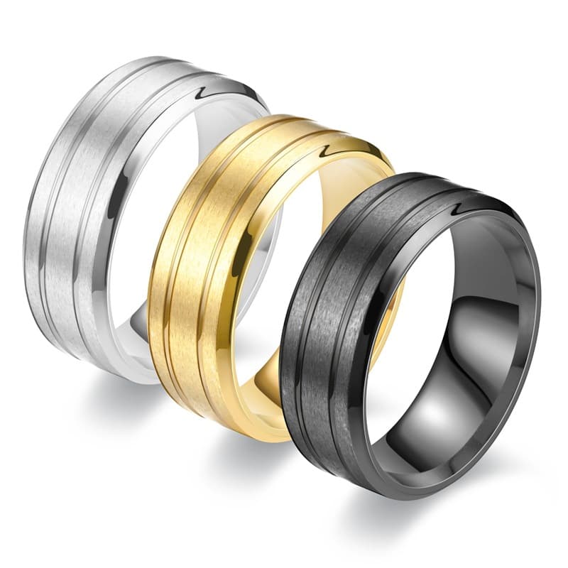 Fashion Simple Titanium Steel Ring For Men Matte Plain Couple Rings European And American Cross-Border Trendy Jewelry