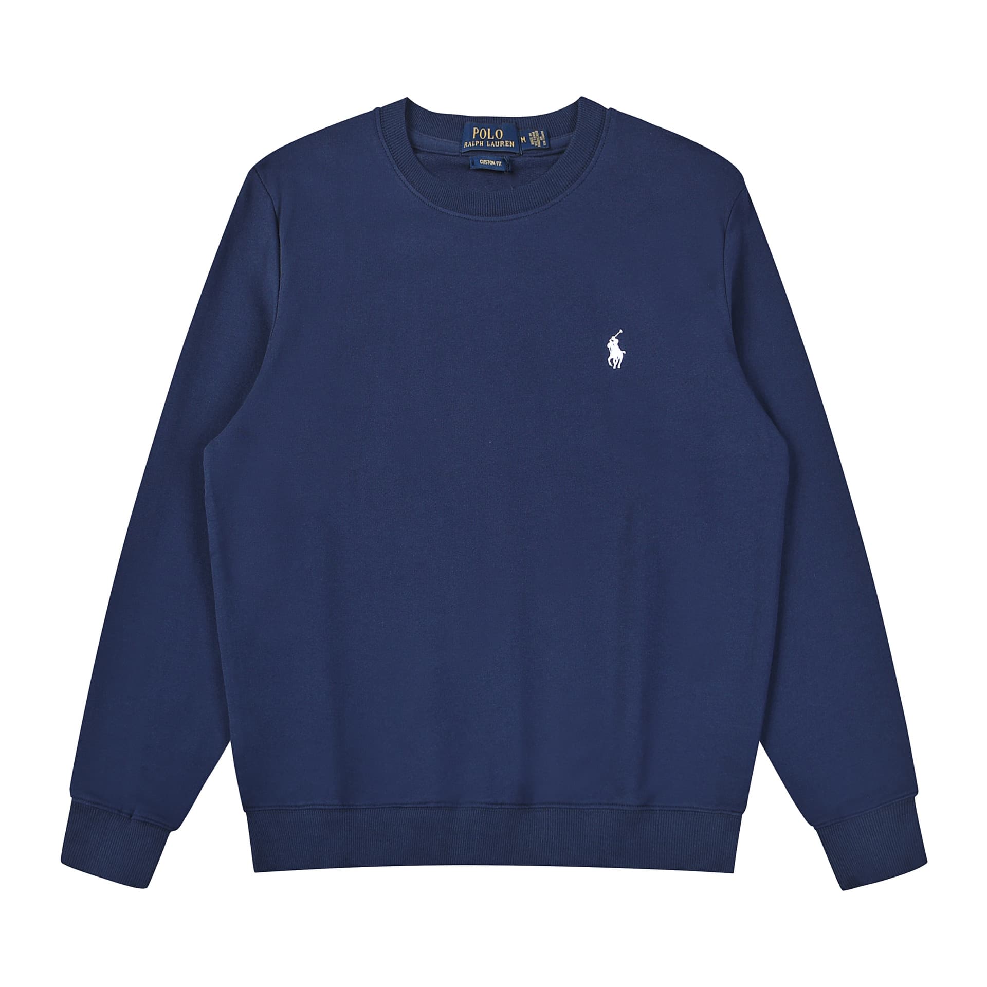 Vêtements pour hommes Col rond Manches longues Coton fin Grande taille Polo décontracté Sweat-shirt brodé poney